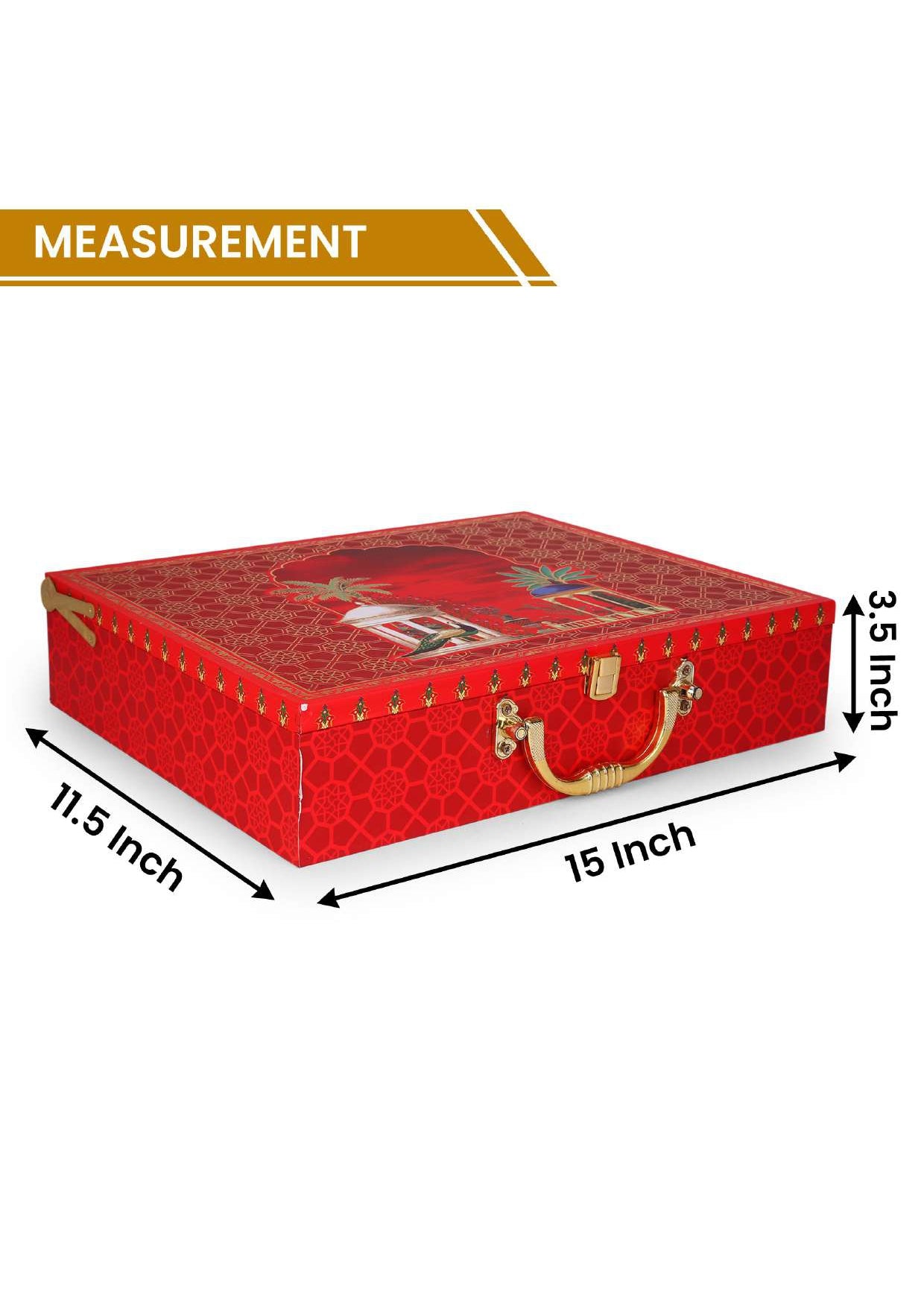 Premium Designer Handle Gift Box – 15 x 11.5 x 3.5 Inches