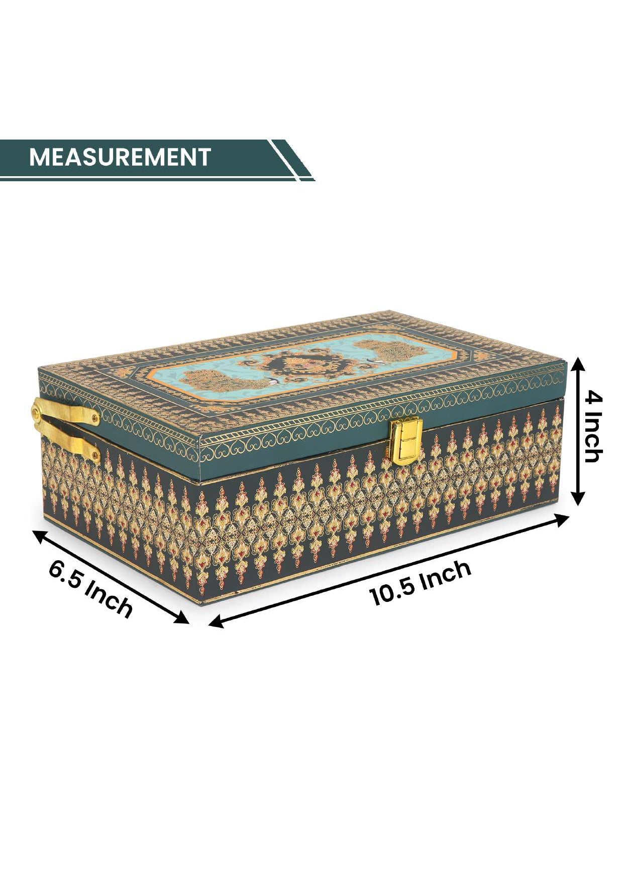 Premium Black & Turquoise MDF Gifting Box – 11 x 11 x 3Inches