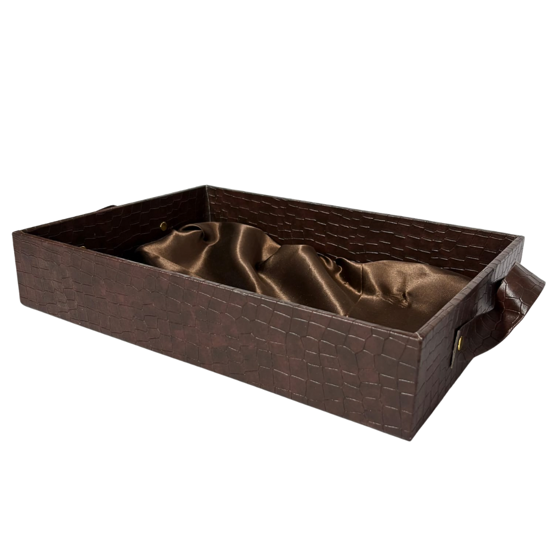 Premium Brown Leatherette MDF Gift Tray  10X14X2.5