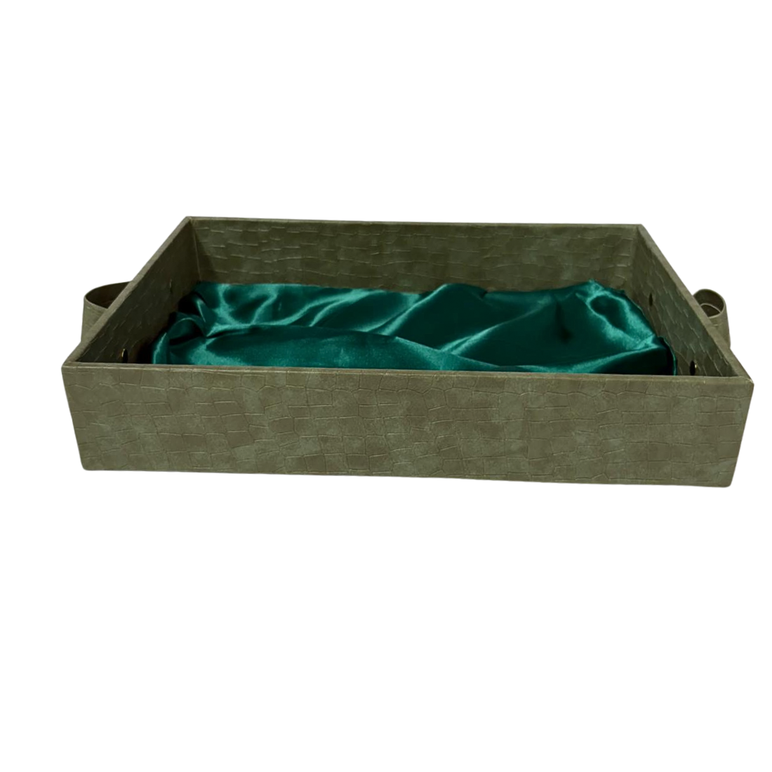 Premium GreenLeatherette MDF Gift Tray  10X14X2.5