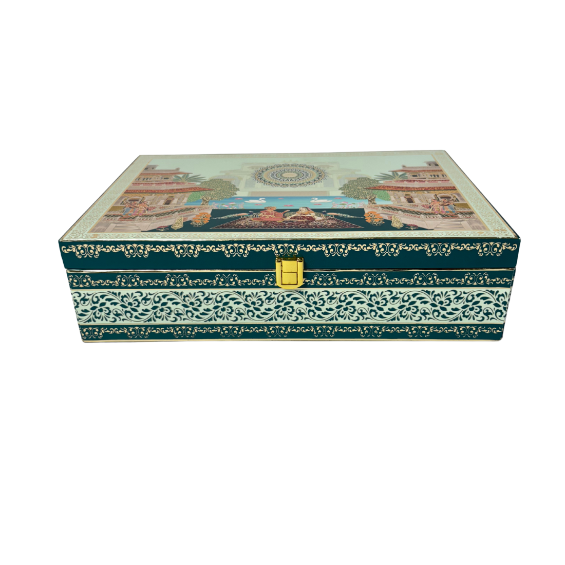 2 Jar 12 Cut Premium Mahal MDF Gift Box with Jars 9X13X3.5