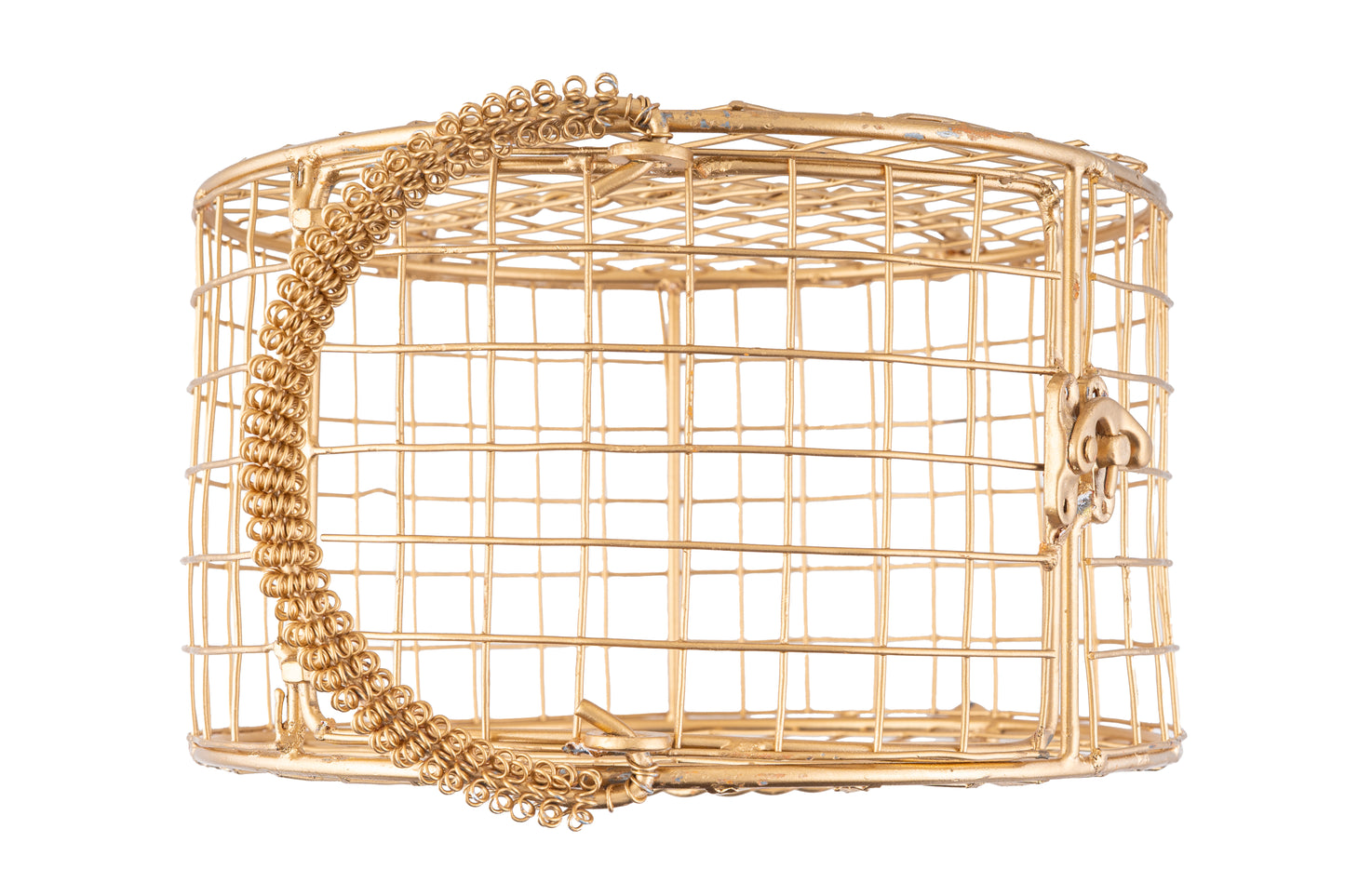 Golden Round Metal Wire Basket- 7 x 5 Inches