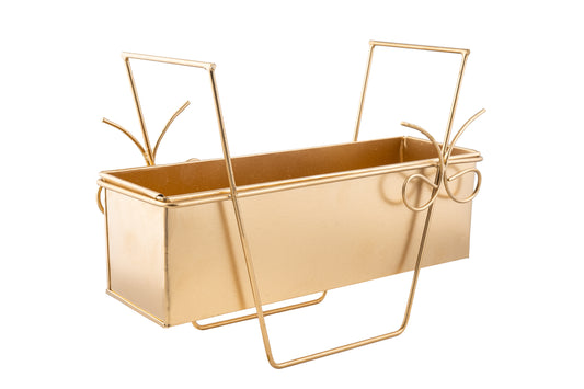 Vintage Floral Square Metal Basket- 10 x 10 x 3 Inches