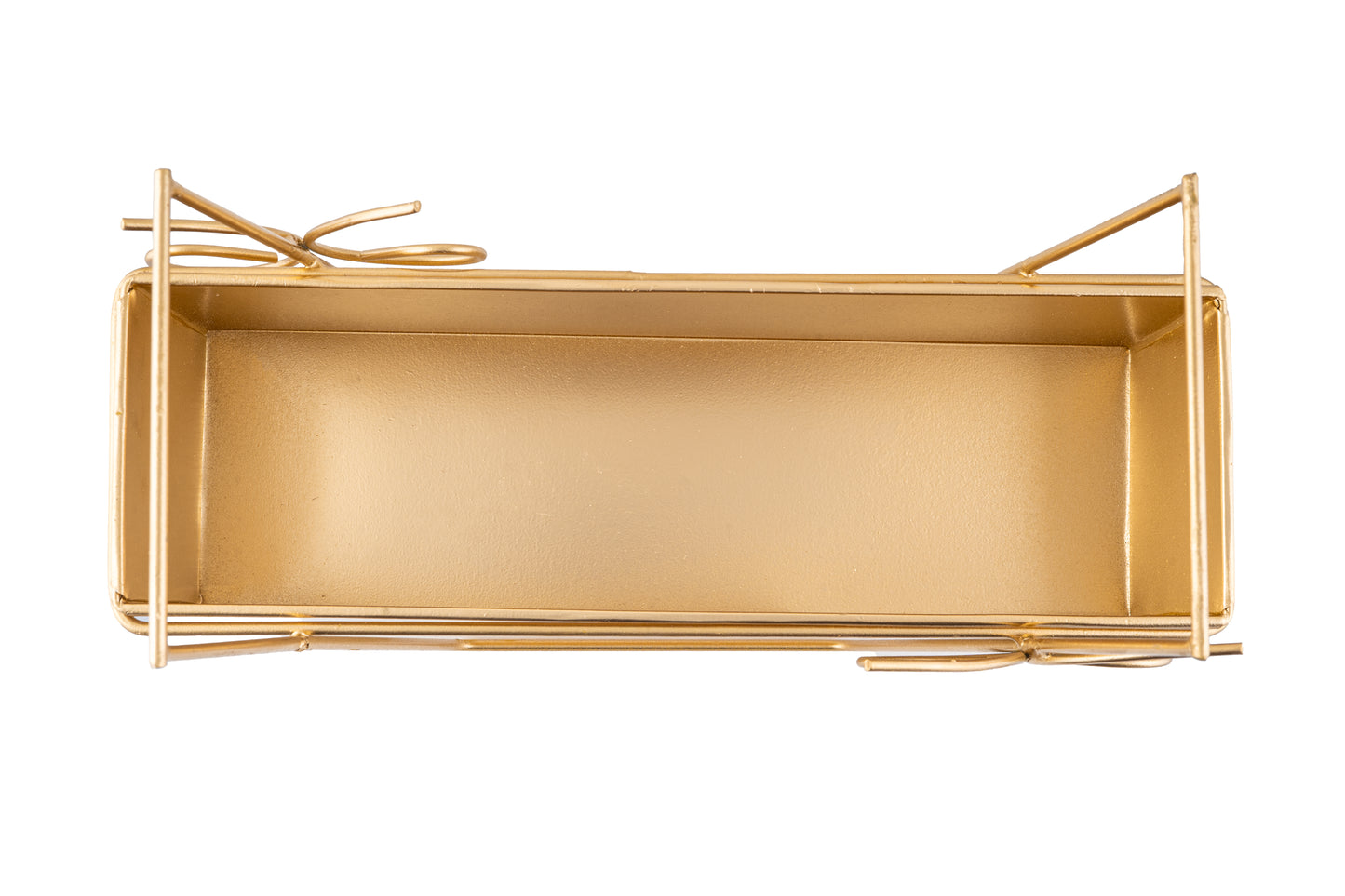 Vintage Floral Square Metal Basket- 10 x 10 x 3 Inches