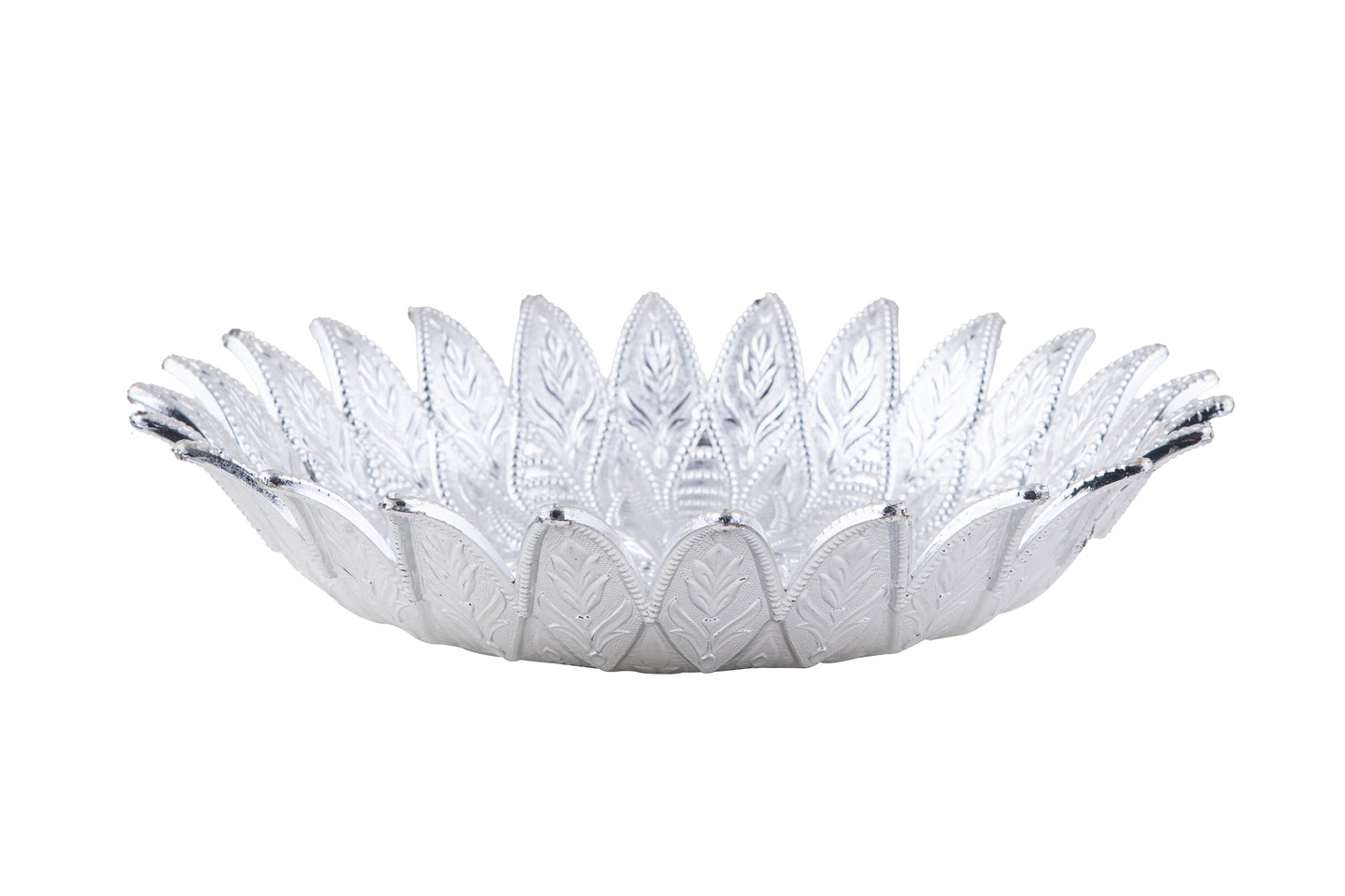 Silver-Plated Leaf Design Bowl 10x10