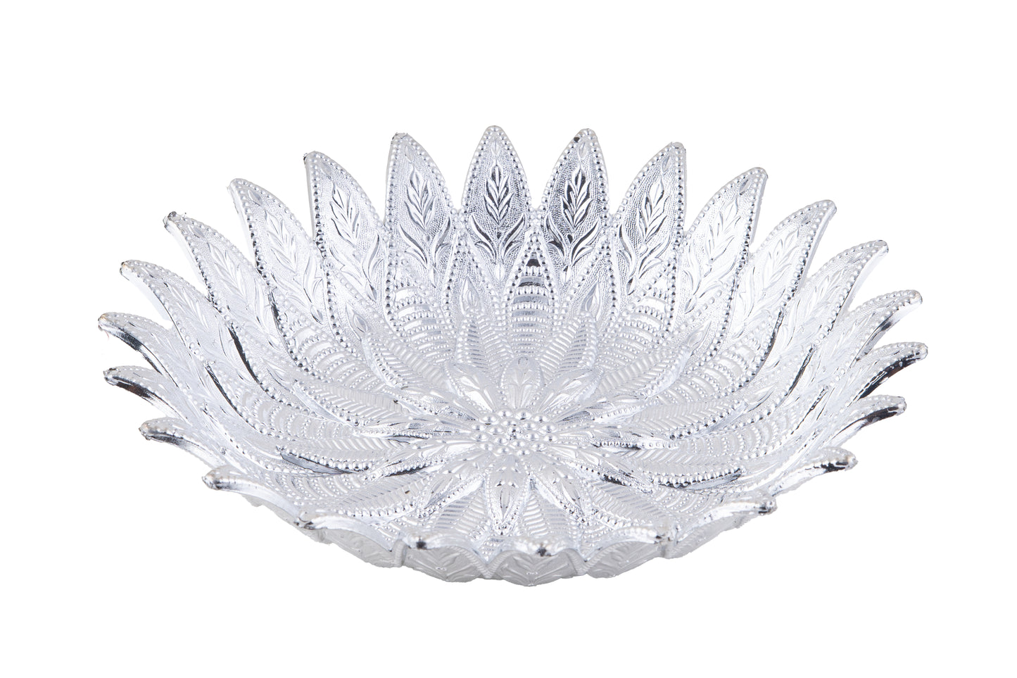 Silver-Plated Leaf Design Bowl 10x10