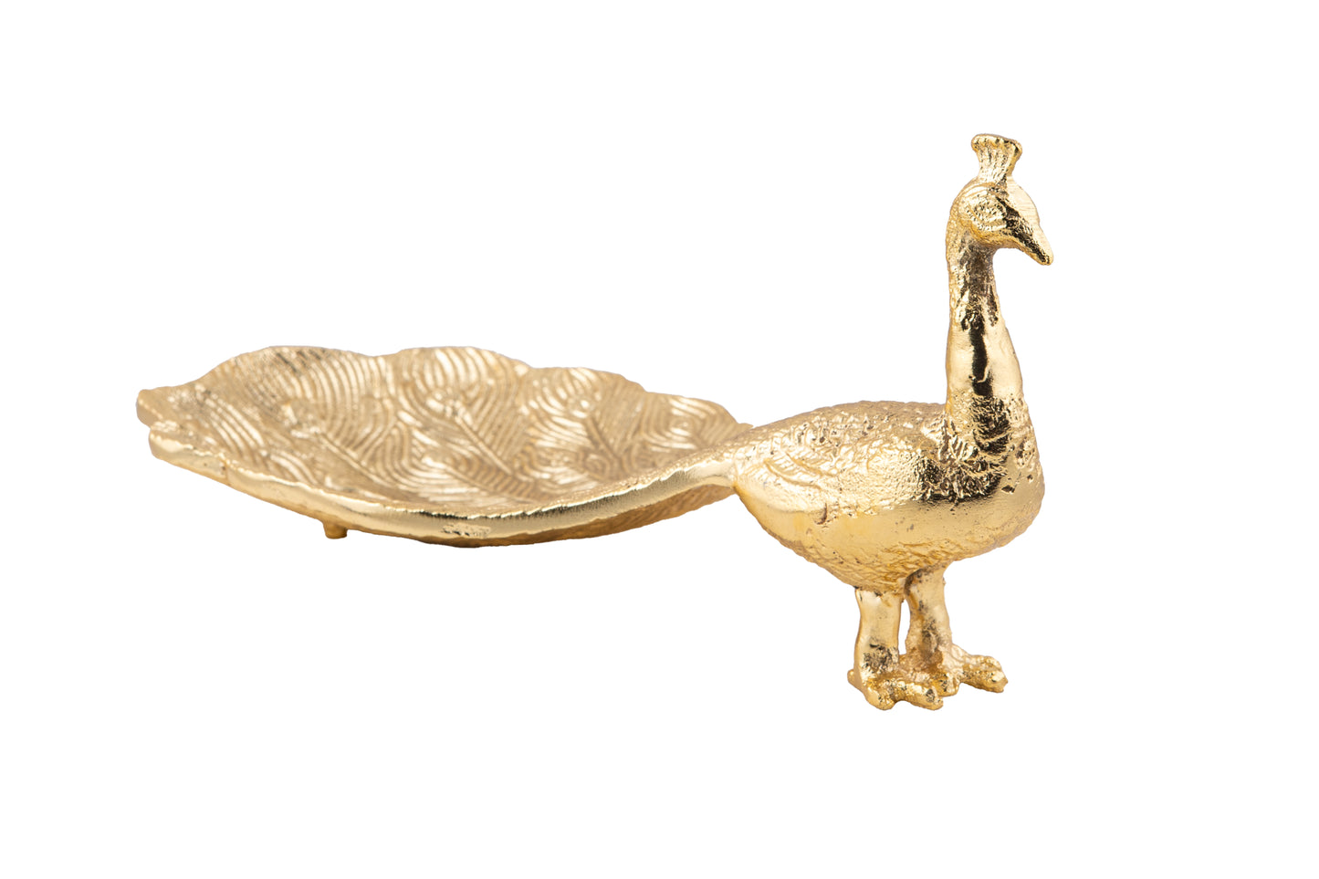 Golden Peacock Decorative Tray- 12 x 6
