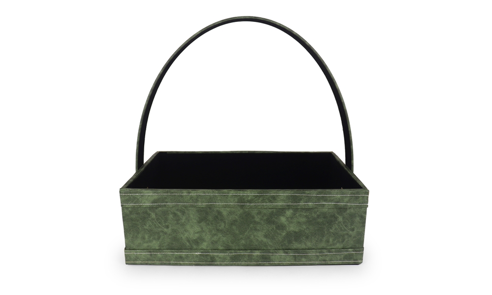 Elegant Green MDF Hamper Basket with Handle – Premium Gifting Tray by Hi Fashion - Image 4
