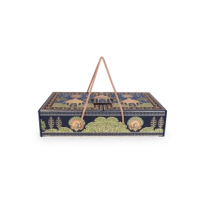 Royal Blue Temple Jar Gift Box – 3 Jar Side Open by Hi Fashion - Image 7