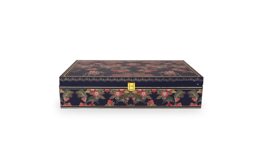 4 Jar 12 Cavity Royal Floral Dry Fruit & Chocolate Gift Box – Hi Fashion - Image 6