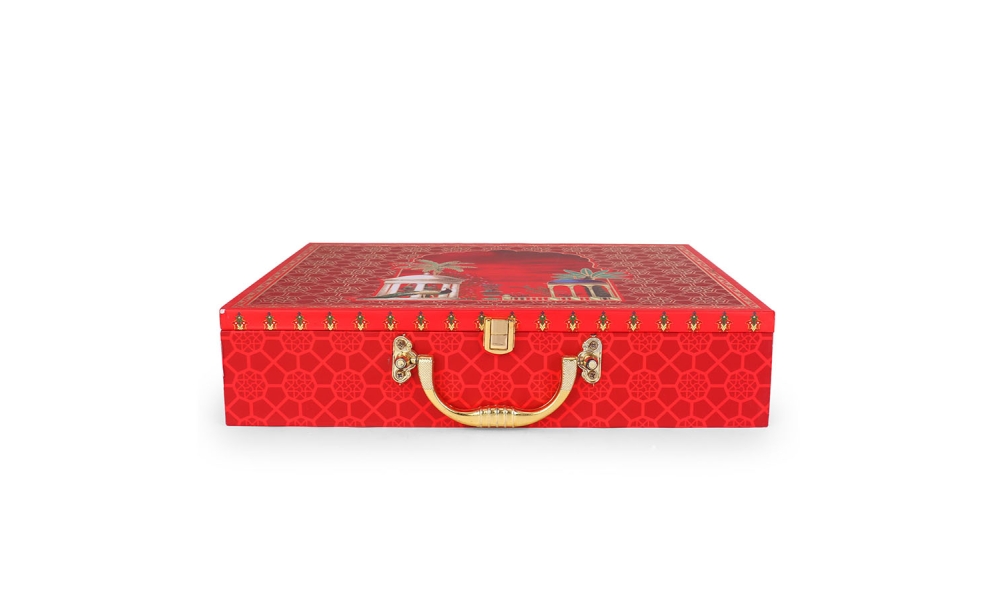 Regal Red Gifting Box with Handle & Compartments – Hi Fashion - Image 6
