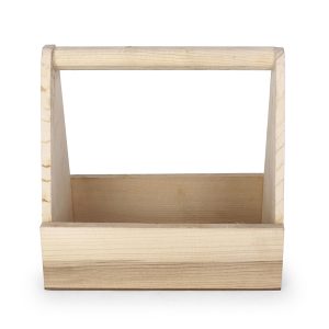 Natural Wooden Basket Tray with Handle – Multipurpose Rustic Hamper by Hi Fashion - Image 5