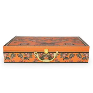 Premium Orange Ethnic MDF Gift Box with 5 Designer Jars – Festive Gifting by Hi Fashion - Image 5