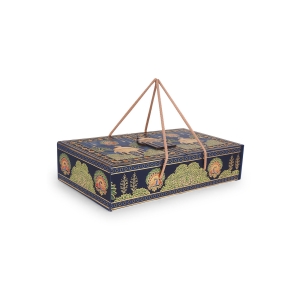 Royal Blue Temple Jar Gift Box – 3 Jar Side Open by Hi Fashion - Image 6