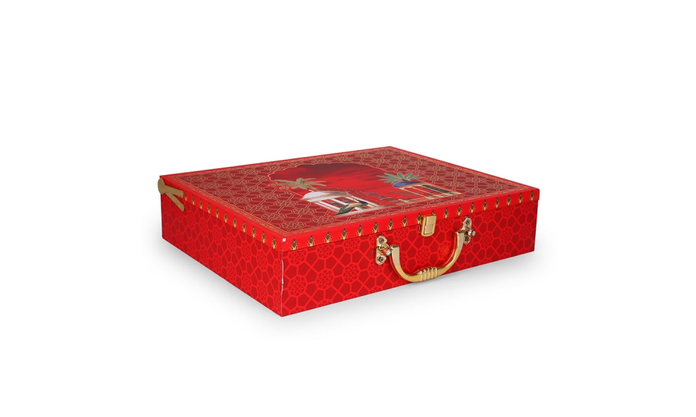 Regal Red Gifting Box with Handle & Compartments – Hi Fashion - Image 7