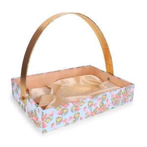 Floral Rectangular MDF Gift Basket with Handle – Elegant Gifting Tray by Hi Fashion - Image 5