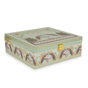 Regal Peacock-Themed 4 Jar MDF Gift Box - Image 5