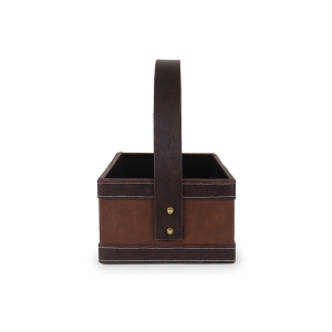 Luxurious Brown MDF Hamper Basket with Handle – Premium Gifting Tray by Hi Fashion - Image 4