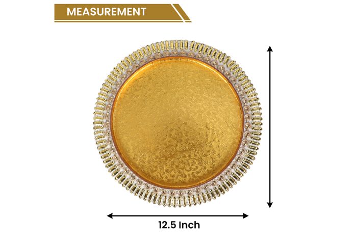 Small Golden Thali - Image 2