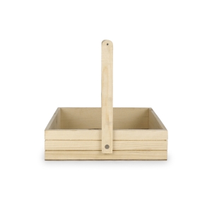 Square Wooden Basket Tray with Handle By Hi Fashion - Image 3