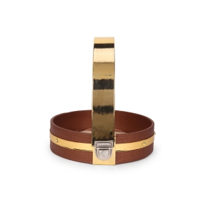 Luxe Round Gifting Basket with Golden Handle – Hi Fashion - Image 4