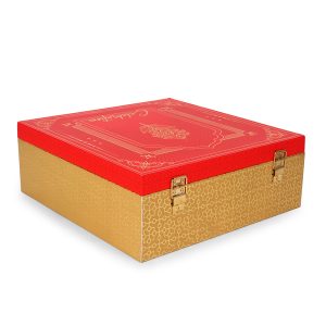 Elegant Golden MDF Gift Box with 4 Red-Lid Jars – Premium Festive & Corporate Hamper by Hi Fashion - Image 7