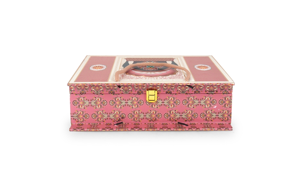 Royal Pink Jar Gift Box – 4 Designer Jars with Satin Lining by Hi Fashion - Image 6