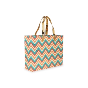 Premium Designer Gift Box with 4 Teal Jars – Zigzag Pattern by Hi Fashion - Image 3