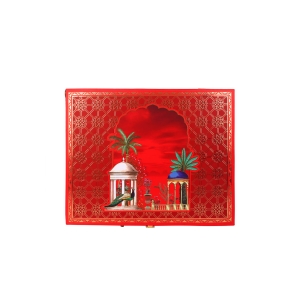 Regal Red Gifting Box with Handle & Compartments – Hi Fashion - Image 3