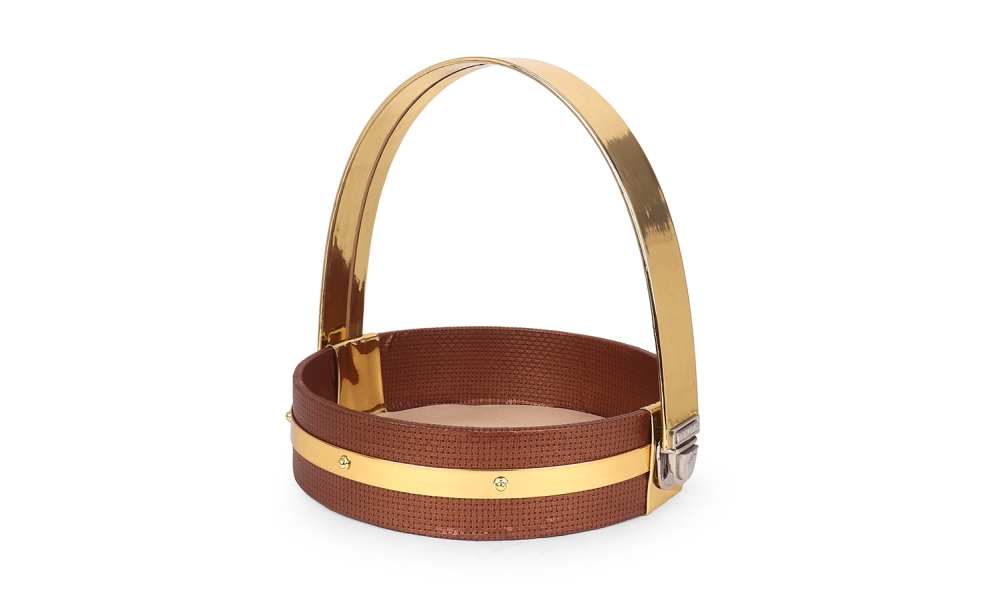 Luxe Round Gifting Basket with Golden Handle – Hi Fashion