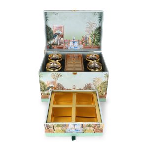Royal Multi-Compartment MDF Gifting Box with 4 Jars and Drawer – Designer Gift Hamper by Hi Fashion - Image 2