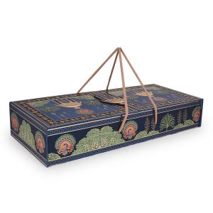 4 Jar Double Door Mughal Garden Theme MDF Gifting Box with Handle – Elegant Festive Hamper by Hi Fashion - Image 3