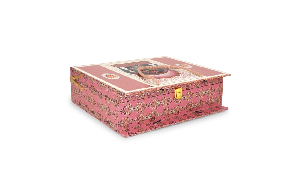 Royal Pink Jar Gift Box – 4 Designer Jars with Satin Lining by Hi Fashion - Image 2