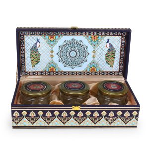 Royal Peacock-Themed MDF Gift Box with 3 Designer Jars – Premium Gifting by Hi Fashion - Image 4