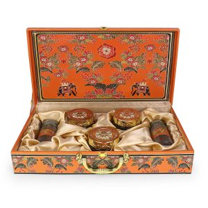 Premium Orange Ethnic MDF Gift Box with 5 Designer Jars – Festive Gifting by Hi Fashion - Image 3