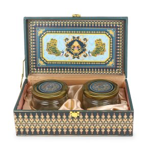 Luxury 2-Jar Wooden Gift Box – Premium Dry Fruit & Gourmet Hamper by Hi Fashion - Image 2