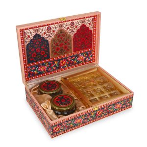 Ethnic Designer MDF Gift Box with 2 Jars & 12 CAVITY – Luxury Gifting by Hi Fashion - Image 4