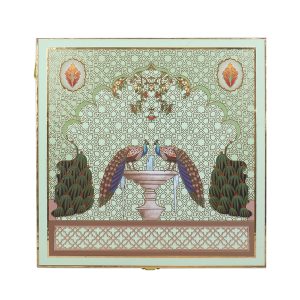 Regal Peacock-Themed 4 Jar MDF Gift Box - Image 2