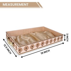 Royal Elegance Gifting Tray – MDF Decorative Serving Tray with Satin Base & Metal Handles - Image 2