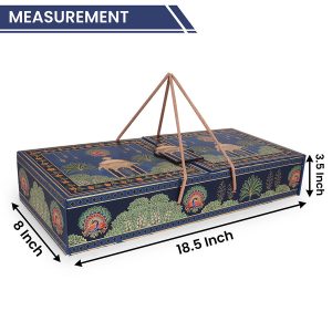 4 Jar Double Door Mughal Garden Theme MDF Gifting Box with Handle – Elegant Festive Hamper by Hi Fashion - Image 6
