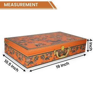 Premium Orange Ethnic MDF Gift Box with 5 Designer Jars – Festive Gifting by Hi Fashion - Image 4