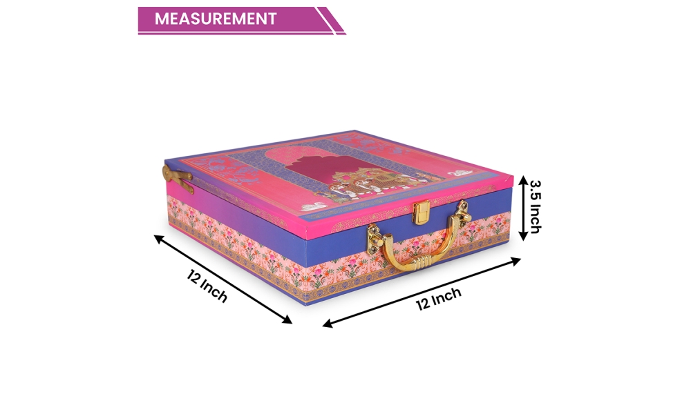 Royal Square MDF Dry Fruit Box – 5 Partition Gifting Box by Hi Fashion - Image 4