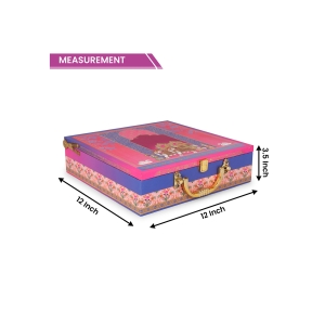 Royal Square MDF Dry Fruit Box – 5 Partition Gifting Box by Hi Fashion - Image 4